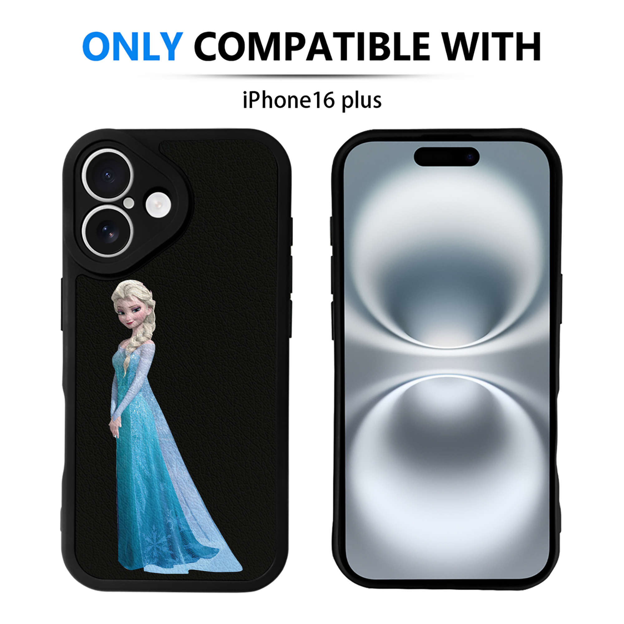 （画像用） アナと雪の女王 アンナ エルサ Frozen Anna Elsa 【iPhone 16シリーズ対応】シリコンスマホケース（レザー調） 材質：シリコン